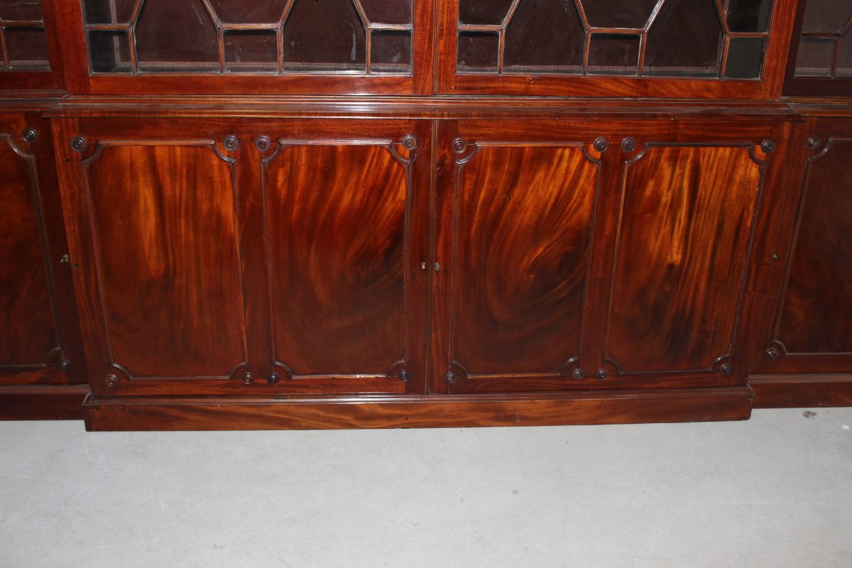 English Mahogany Bookcase Late 19th Century-photo-5