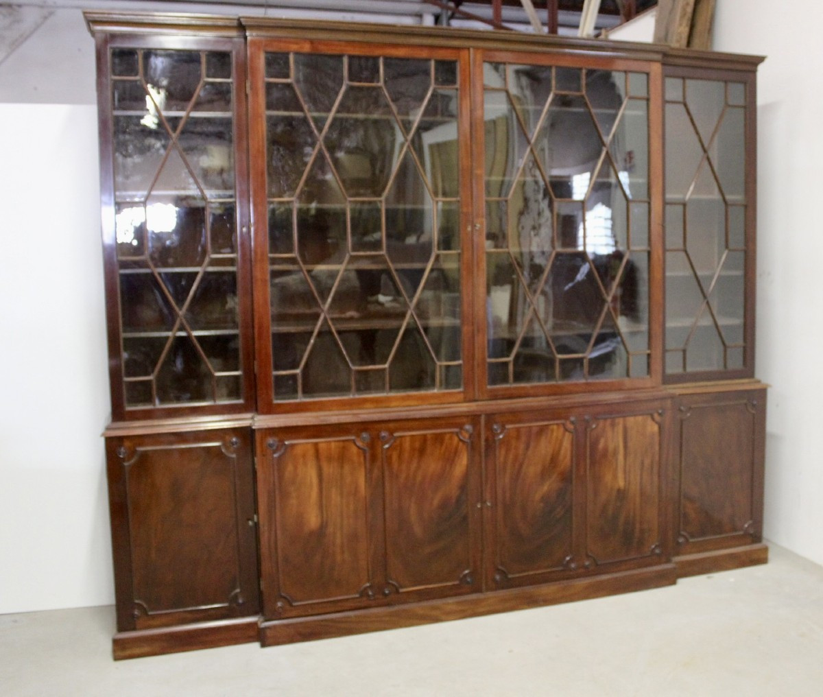 English Mahogany Bookcase Late 19th Century