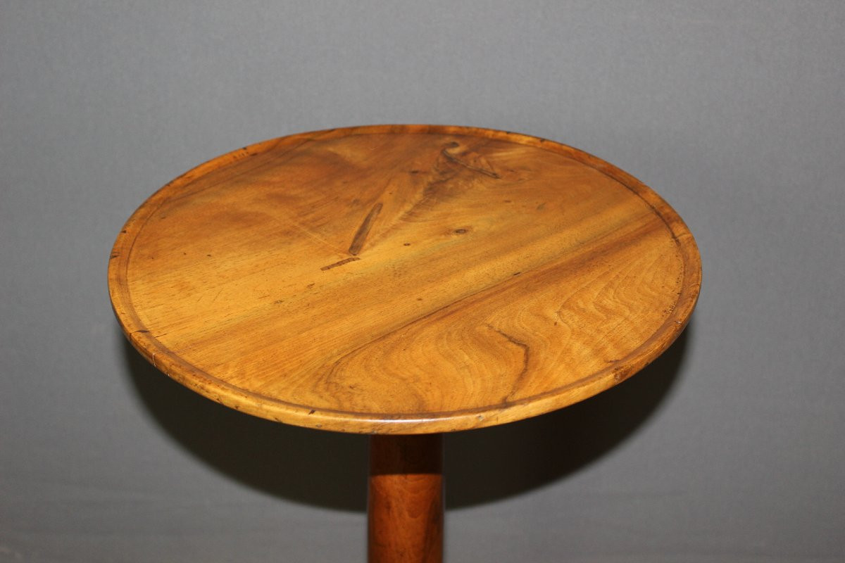 Empire Pedestal Table In Walnut XIX-photo-2