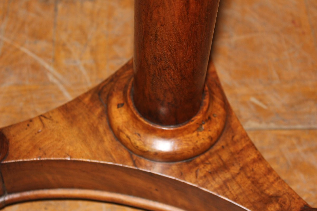 Empire Pedestal Table In Walnut XIX-photo-2