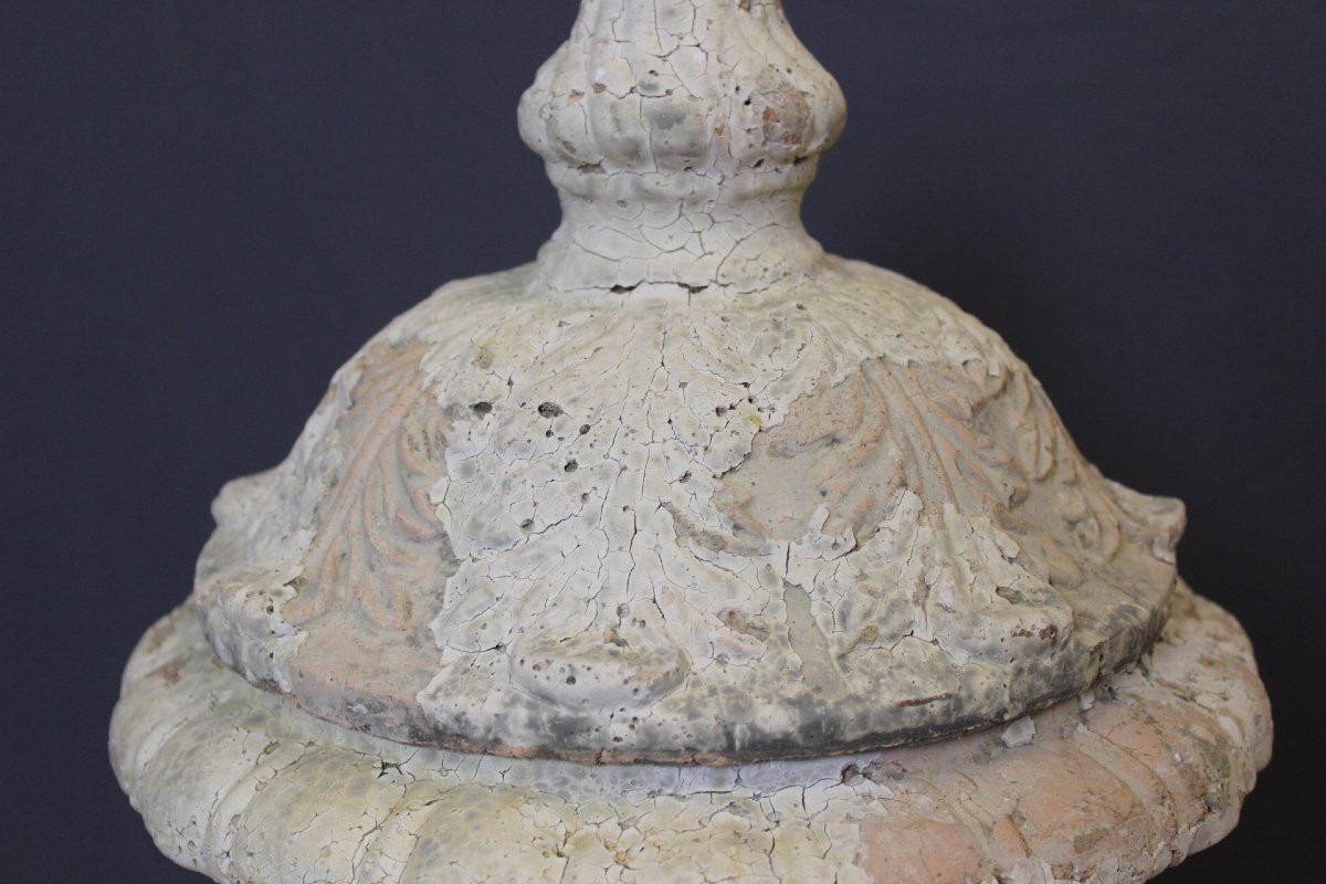 Pair Of Covered Garden Vases , XIXe-photo-5