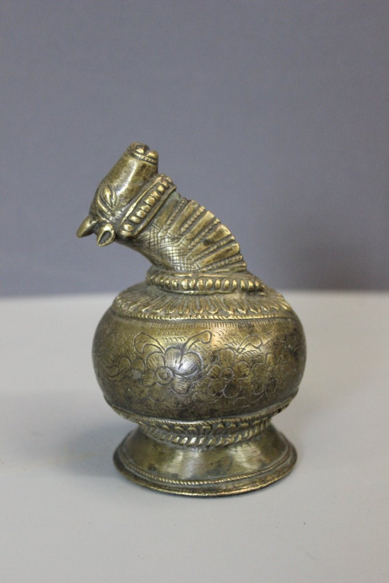 Tête de Vache Sacrée en Bronze , Inde fin XVIIIe-photo-2