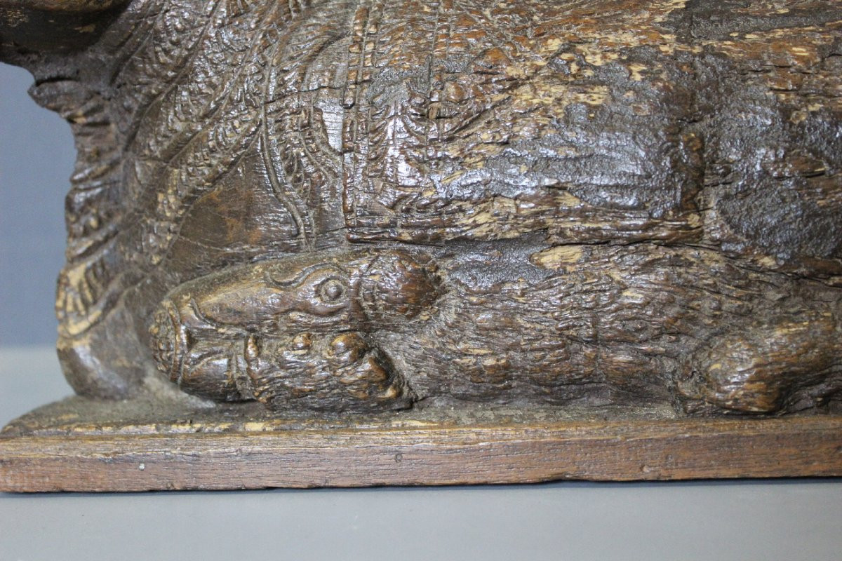 Sacred Cow In Carved Wood, India XIX-photo-3