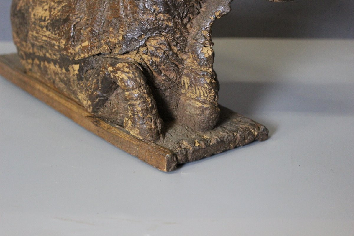 Sacred Cow In Carved Wood, India XIX-photo-5