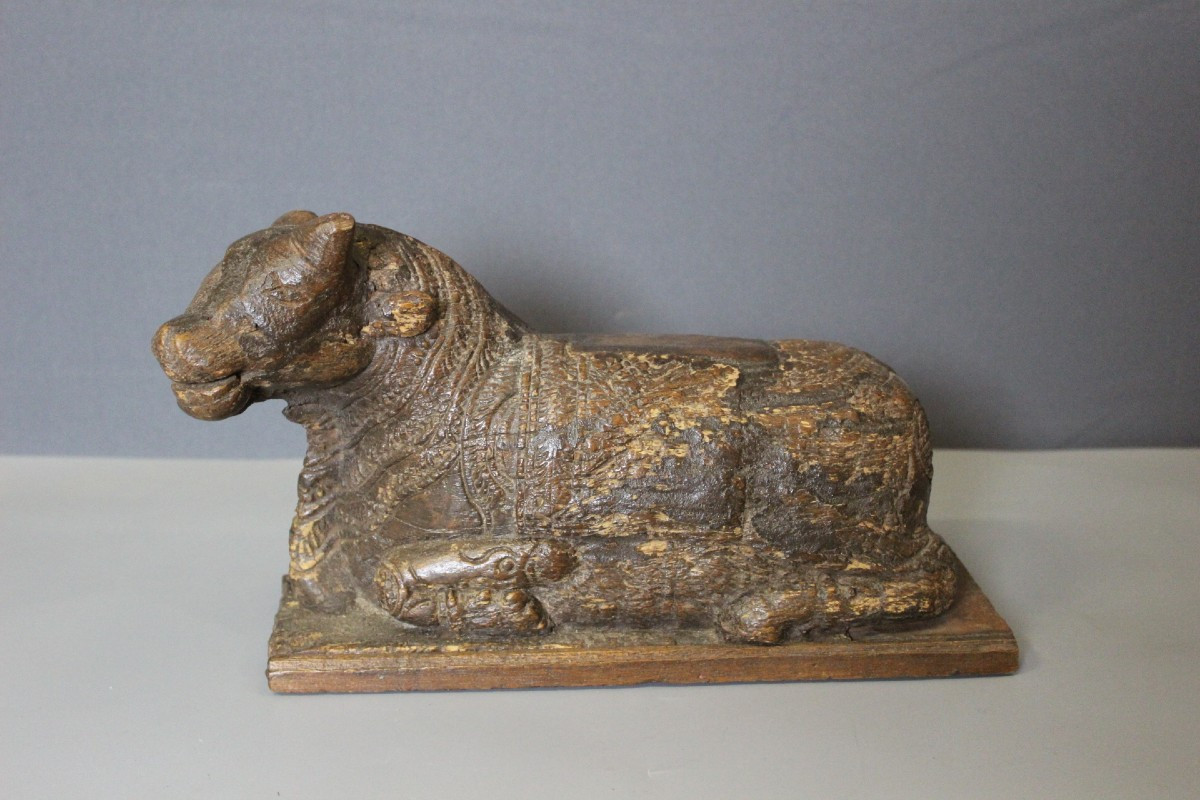 Sacred Cow In Carved Wood, India XIX