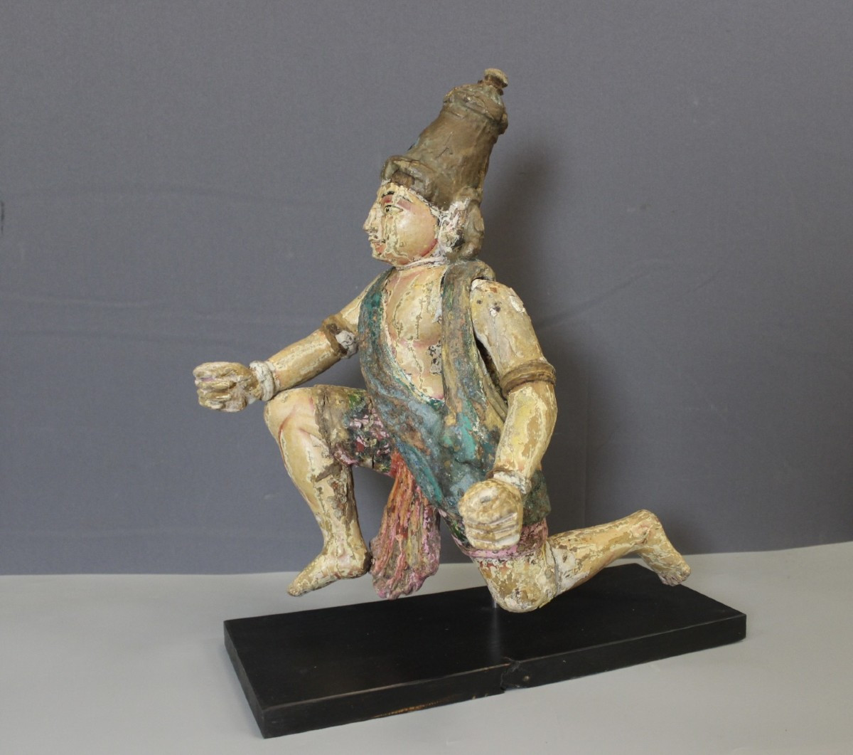 Bois Polychrome , Radjasthan , Inde du Nord XIXe