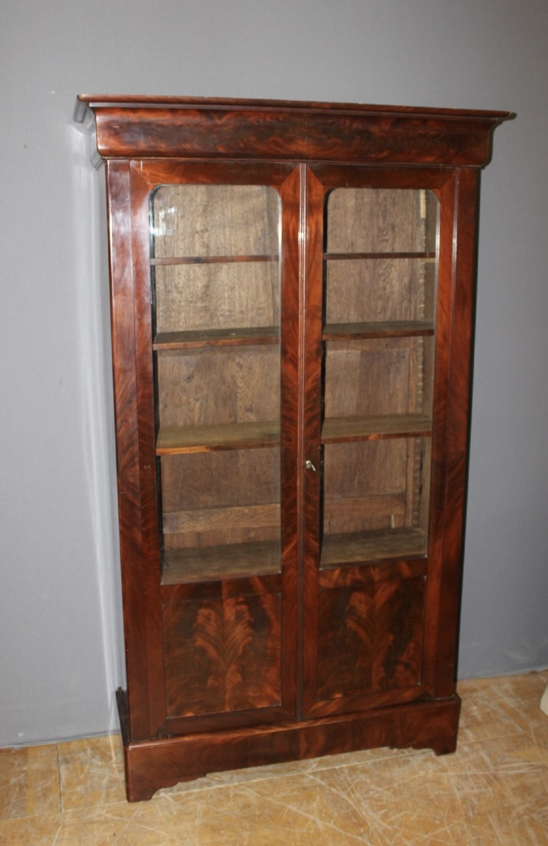 Bibliothèque Louis Philippe en Acajou XIXe