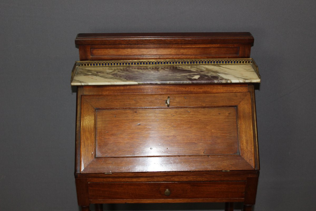 Bureau Dos d'âne en Acajou de Style Directoire XXe-photo-2
