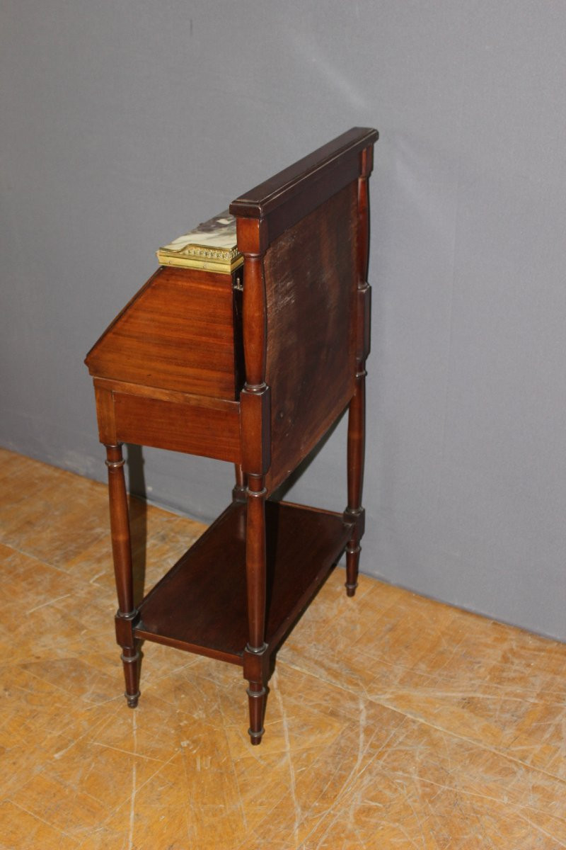 Bureau Dos d'âne en Acajou de Style Directoire XXe-photo-3