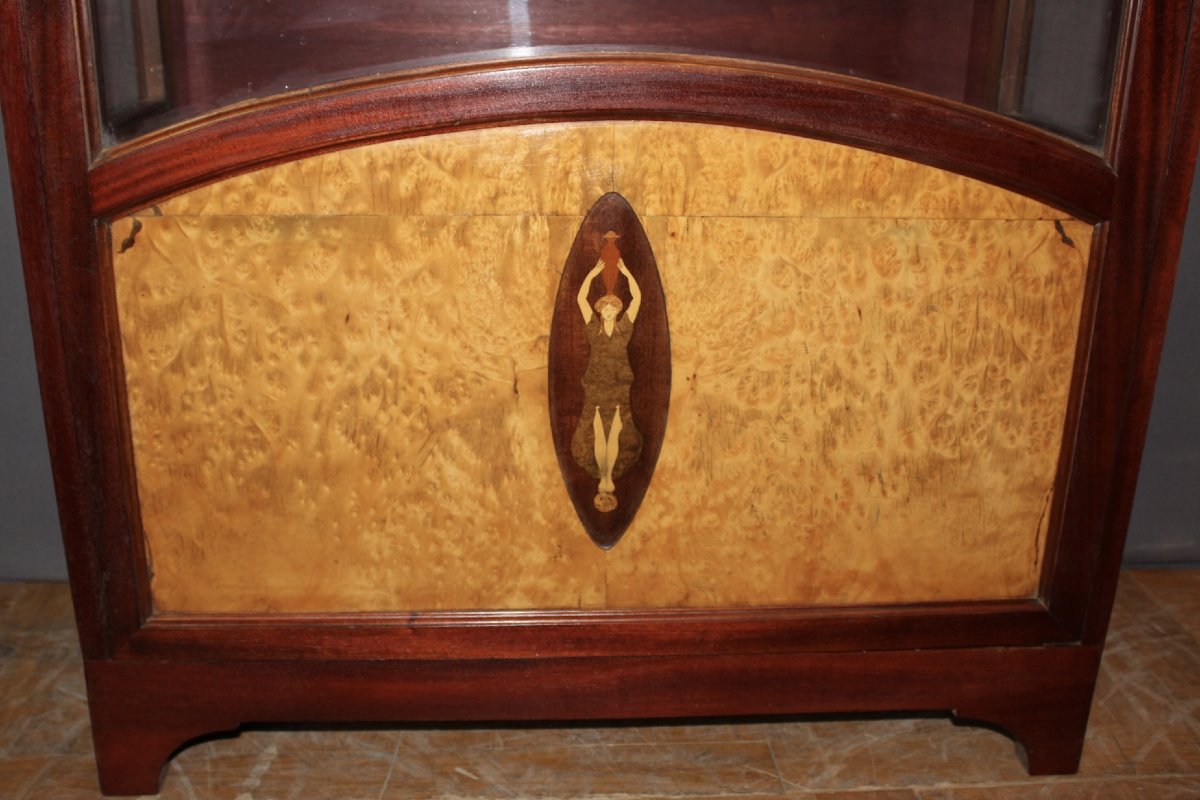 Vitrine Art Déco en Marqueterie vers 1925-photo-1