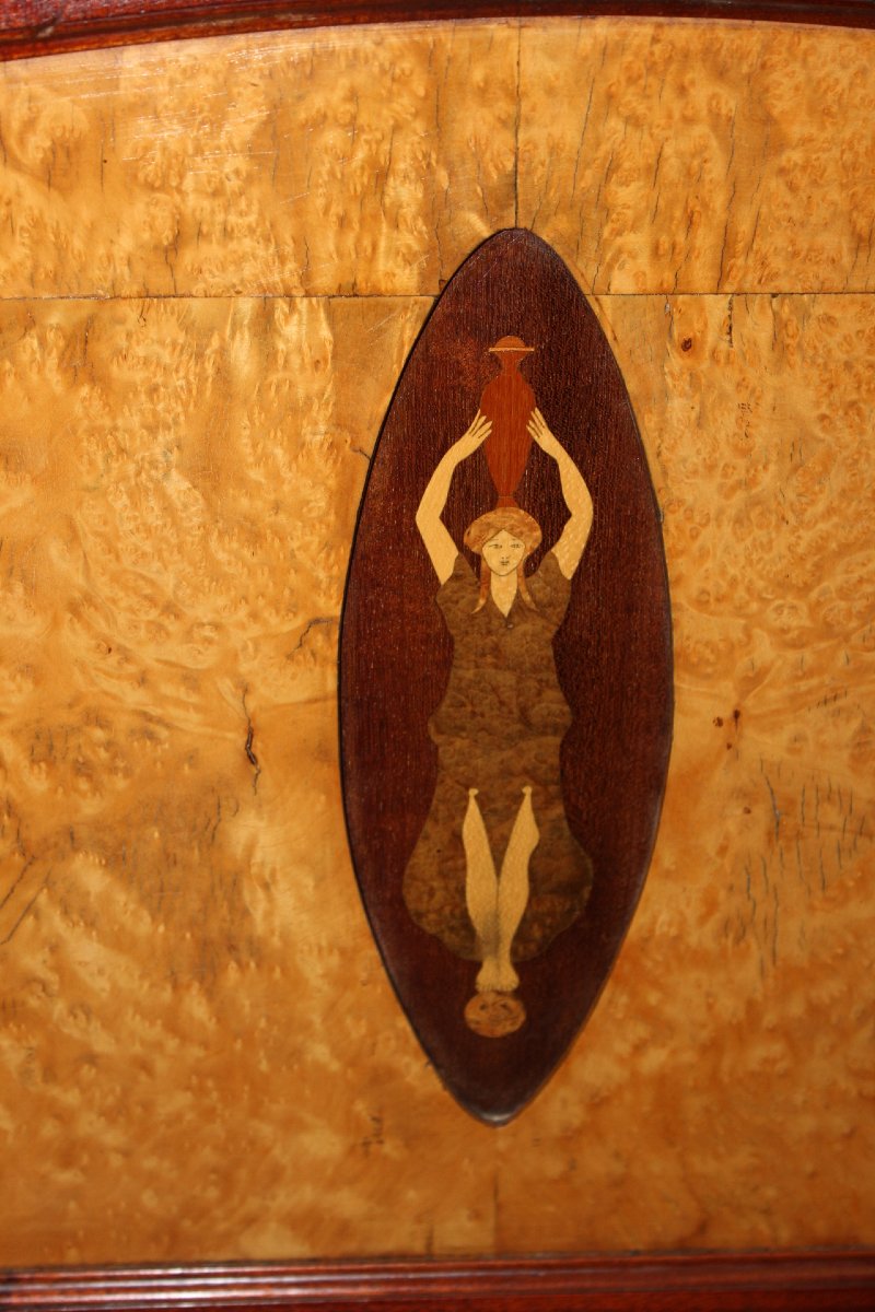 Vitrine Art Déco en Marqueterie vers 1925-photo-2