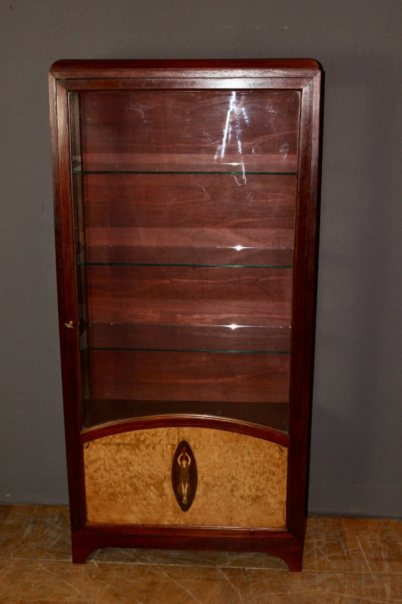 Vitrine Art Déco en Marqueterie vers 1925