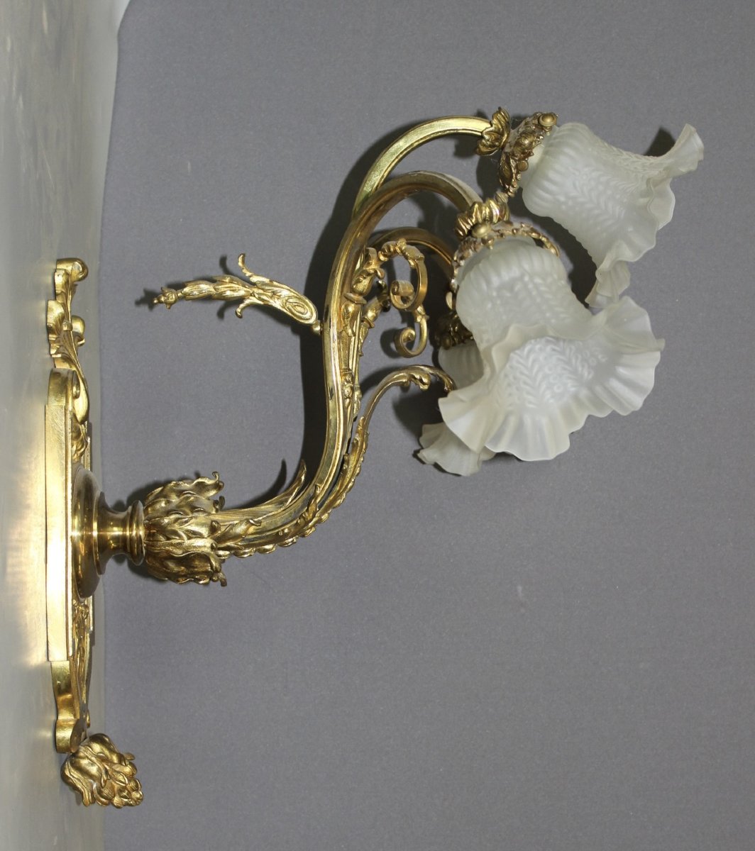 Pair Of Napoleon III Gilt Bronze Sconces-photo-4