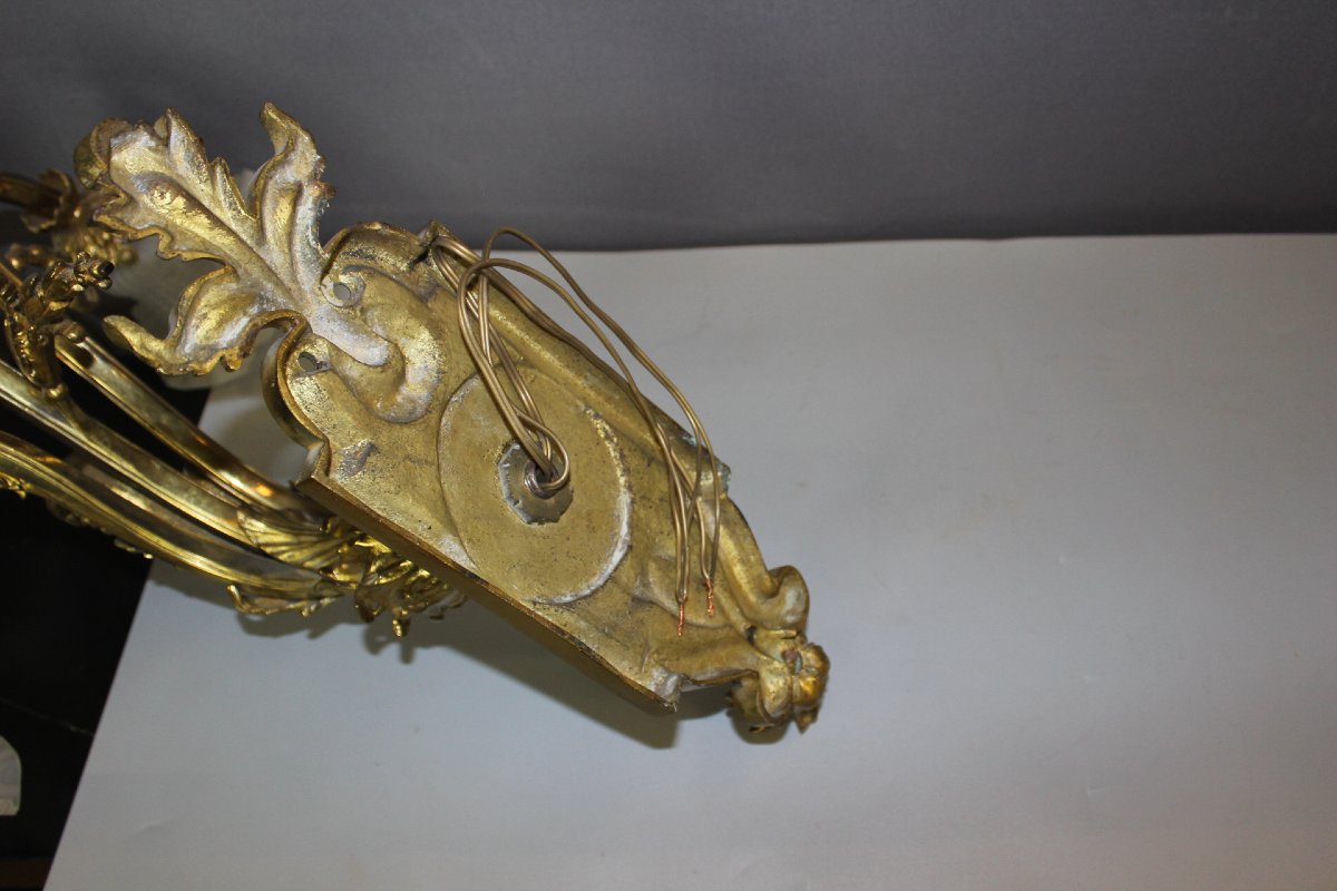 Pair Of Napoleon III Gilt Bronze Sconces-photo-5