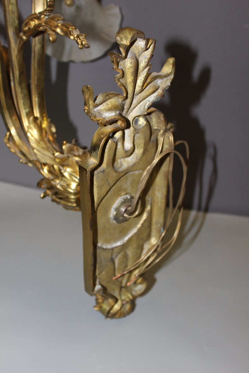 Pair Of Napoleon III Gilt Bronze Sconces-photo-6