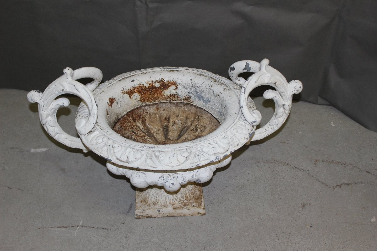 Suite Of Three Medici In Cast Iron About 1900-photo-1