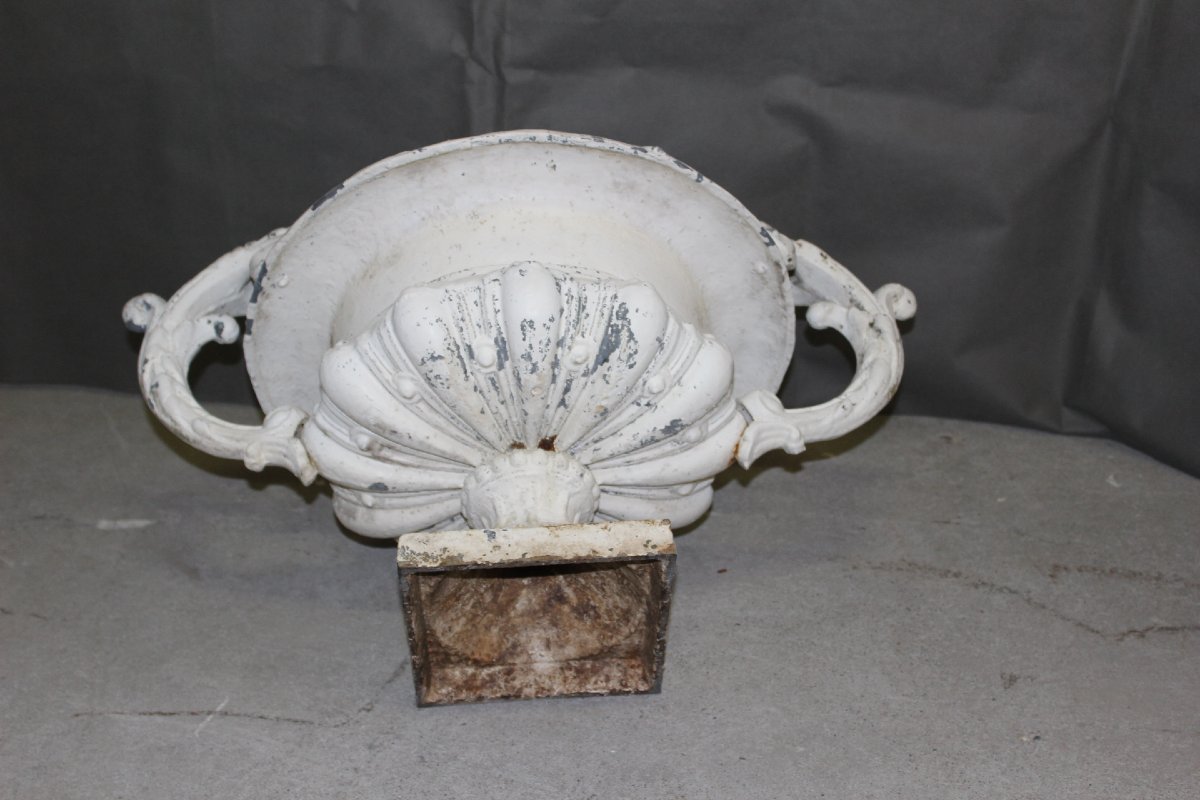 Suite Of Three Medici In Cast Iron About 1900-photo-3