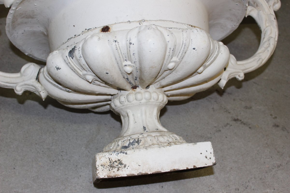 Suite Of Three Medici In Cast Iron About 1900-photo-5