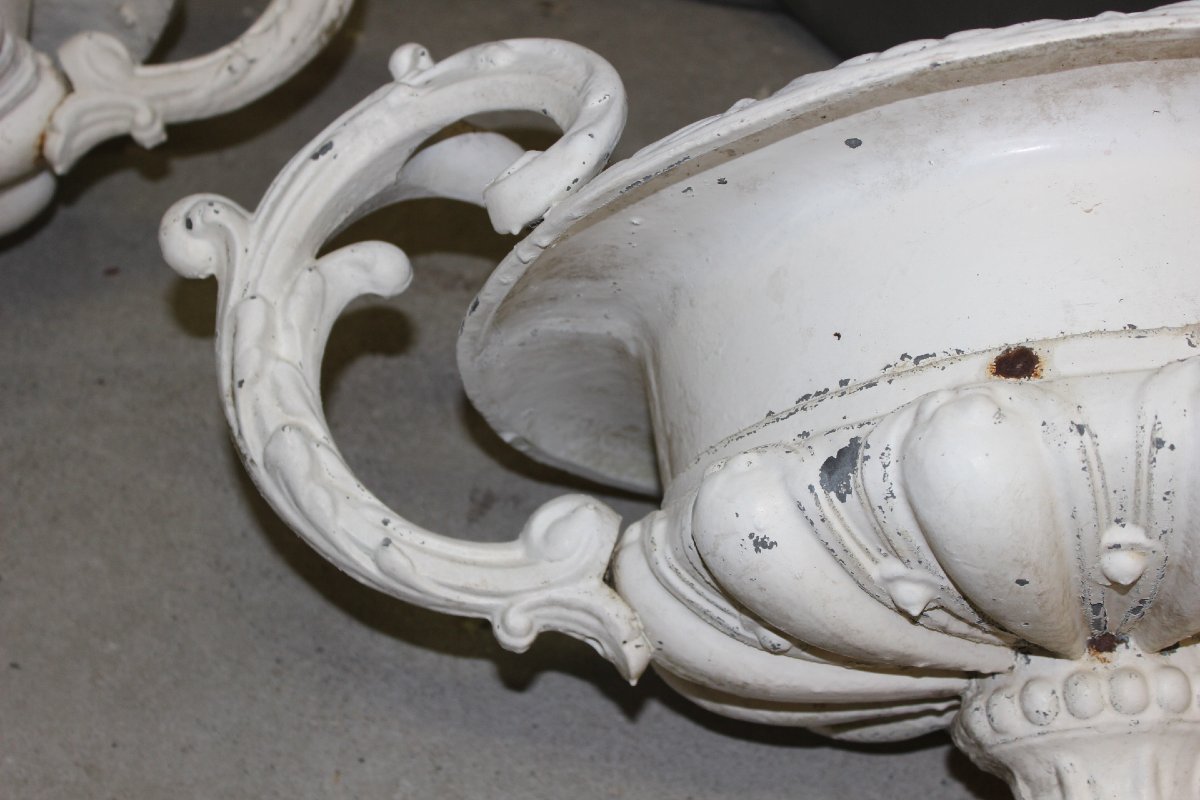 Suite Of Three Medici In Cast Iron About 1900-photo-6
