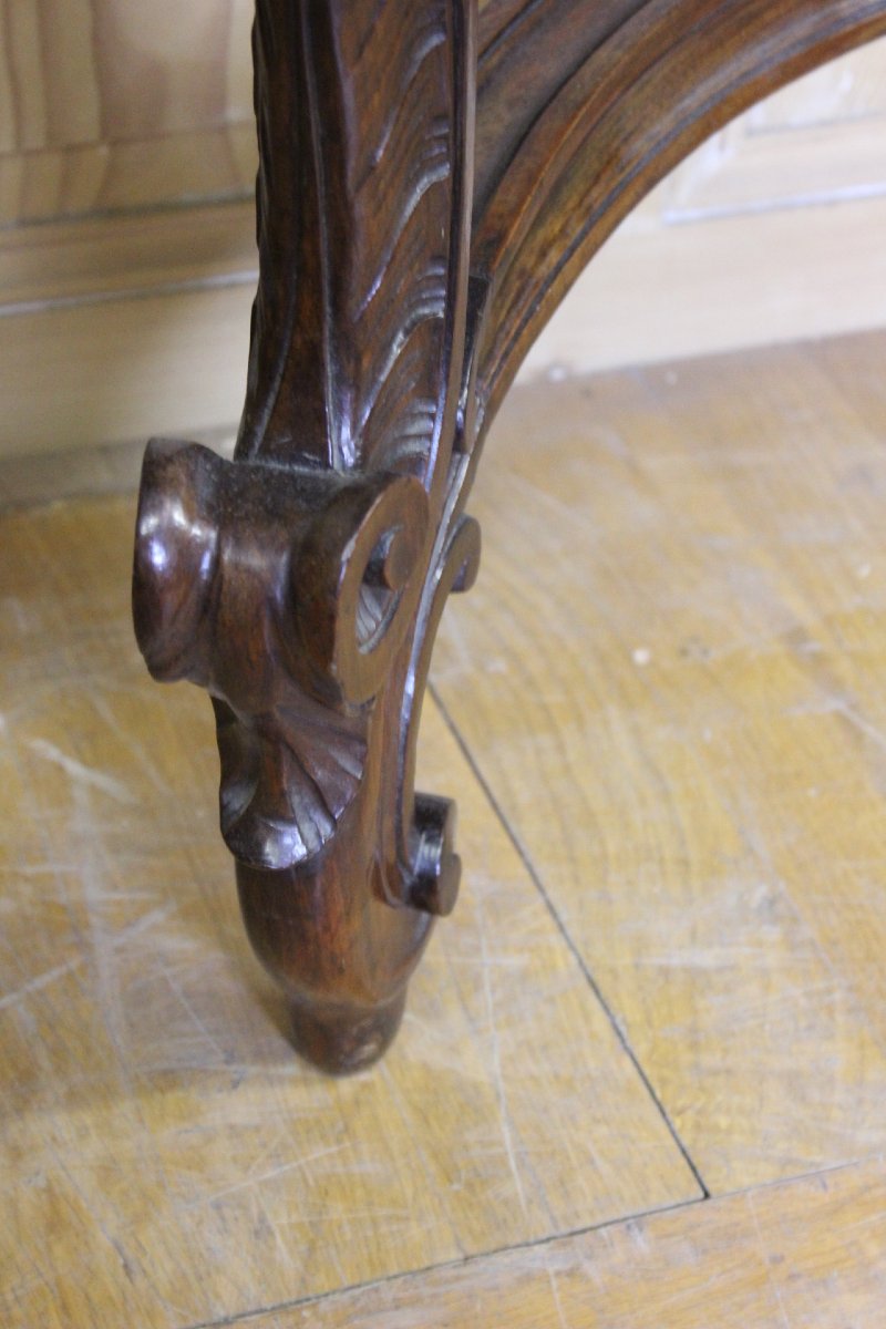 Large 19th-century Louis XV Console Table In Walnut-photo-8