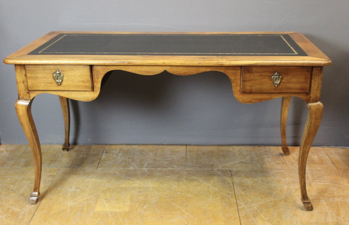 Bureau de Style Louis XV en Noyer XIXe-photo-2