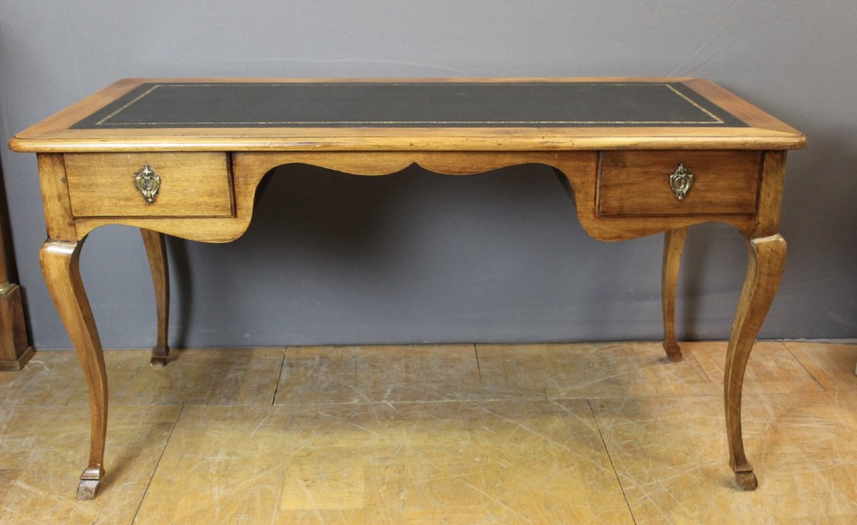 Bureau de Style Louis XV en Noyer XIXe-photo-8