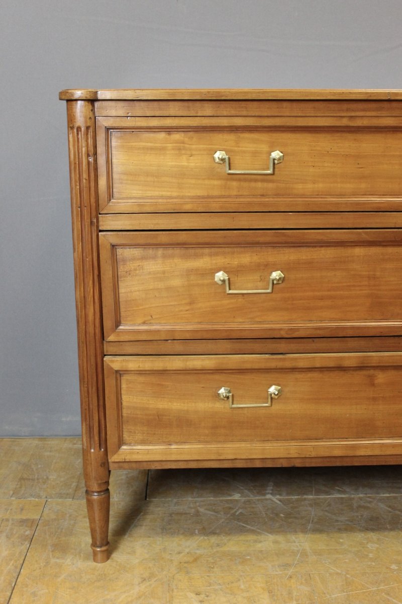 Louis XVI-style Cherry Wood Chest Of Drawers, Late 18th Century-photo-3