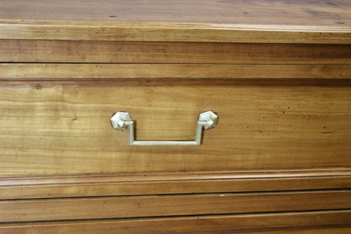 Louis XVI-style Cherry Wood Chest Of Drawers, Late 18th Century-photo-6