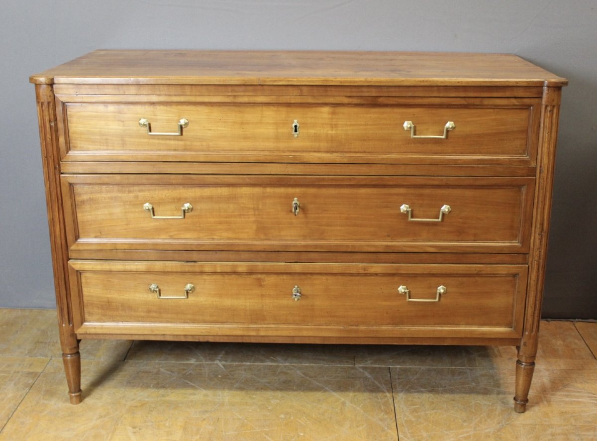 Louis XVI-style Cherry Wood Chest Of Drawers, Late 18th Century
