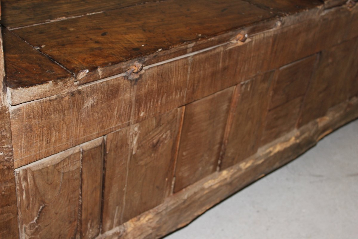 Banc Coffre en Chêne XVIIIe-photo-2