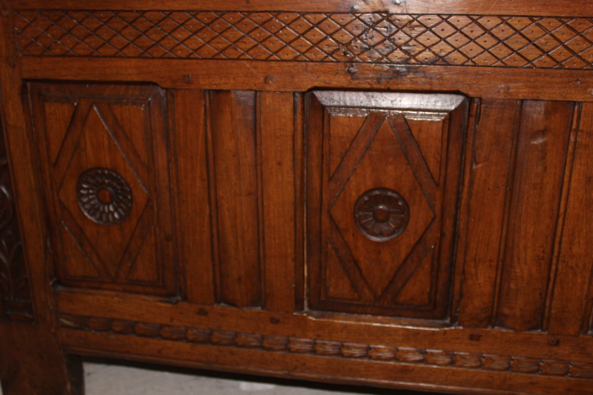 Banc Coffre en Chêne XVIIIe-photo-4