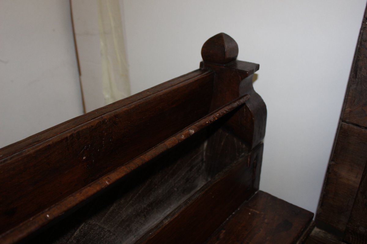 Banc Coffre en Chêne XVIIIe-photo-7