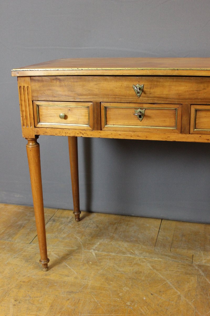 Men's Dressing Table In Cherry Wood, Directoire Period -photo-4