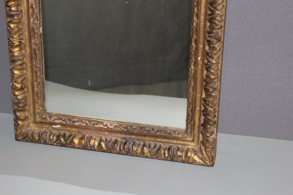 Miroir Louis XIV en Chêne Doré XVIIIe-photo-2