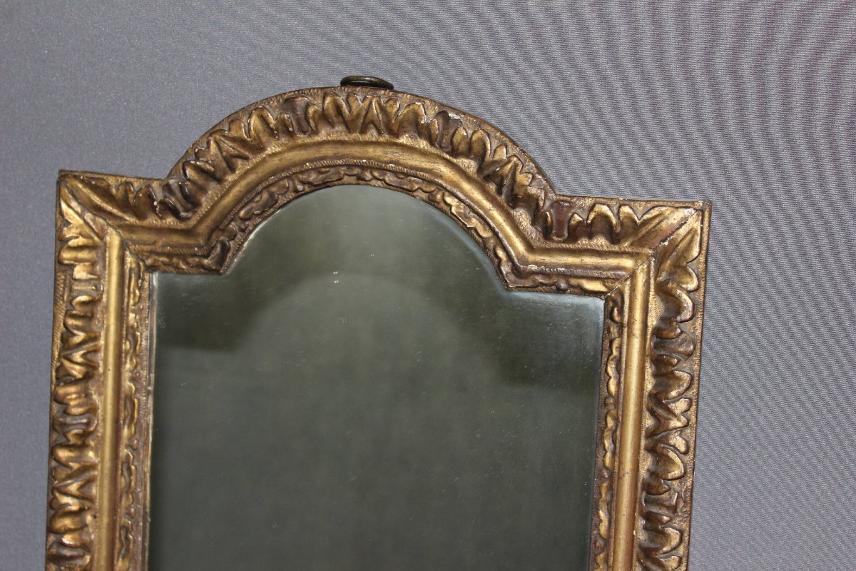 Miroir Louis XIV en Chêne Doré XVIIIe-photo-4