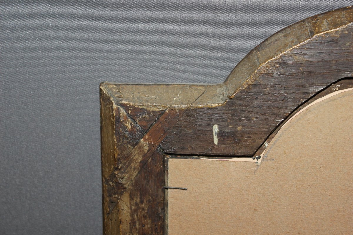 Miroir Louis XIV en Chêne Doré XVIIIe-photo-3