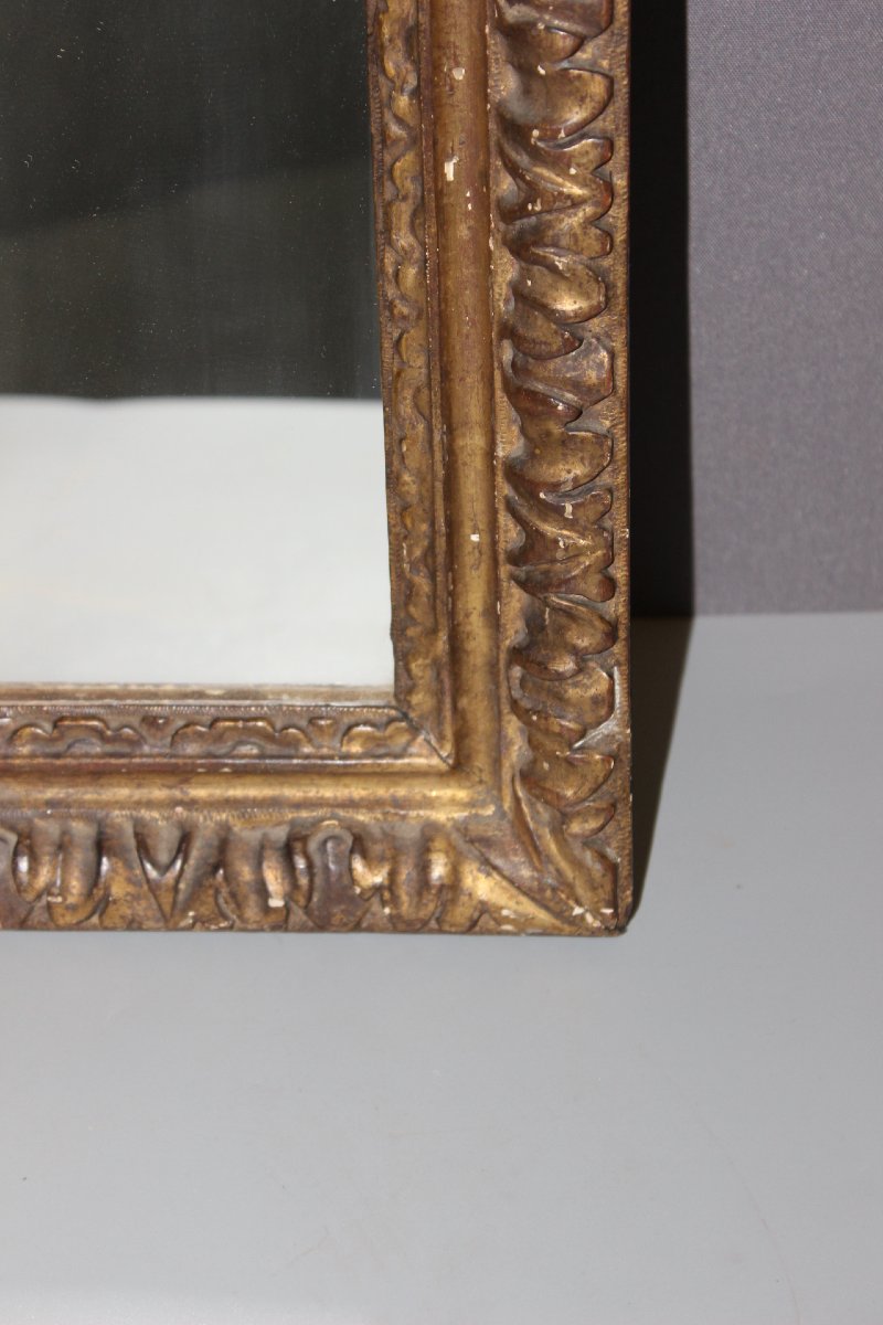 Miroir Louis XIV en Chêne Doré XVIIIe-photo-4