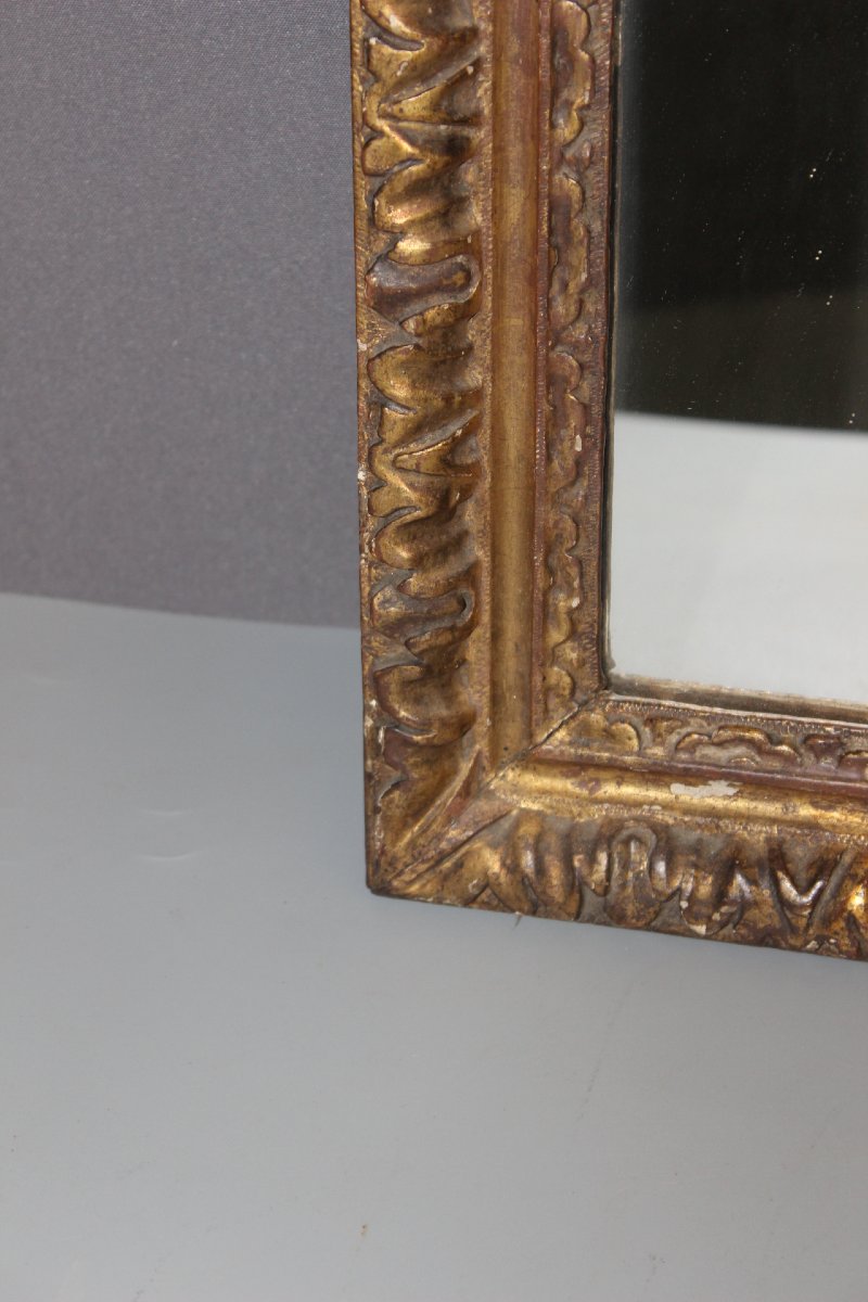 Miroir Louis XIV en Chêne Doré XVIIIe-photo-5