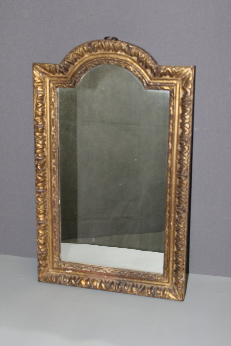 Miroir Louis XIV en Chêne Doré XVIIIe-photo-6
