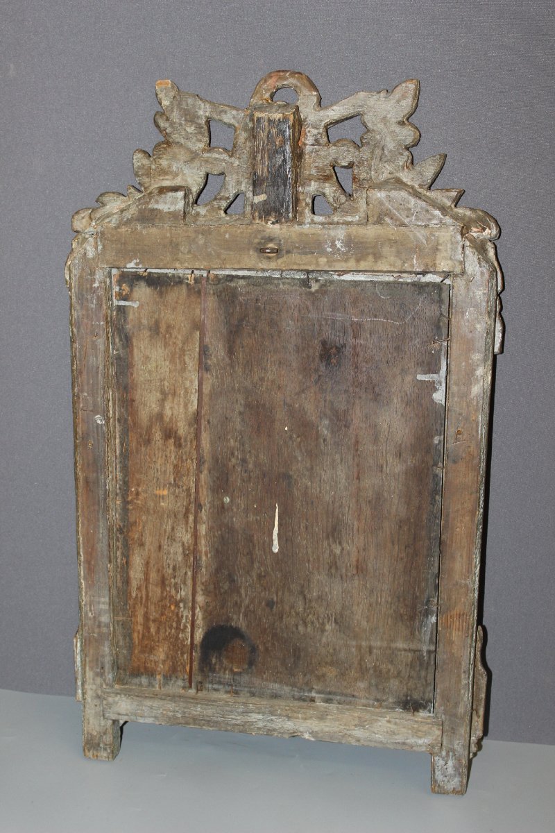 Miroir Louis XVI en bois doré XVIIIe-photo-3