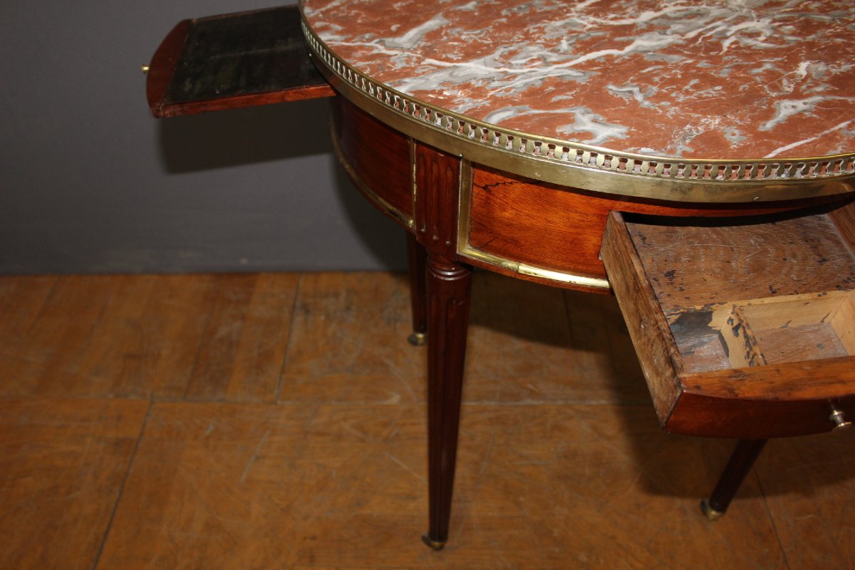 Table Bouillotte Louis XVI en Acajou XVIIIe-photo-4