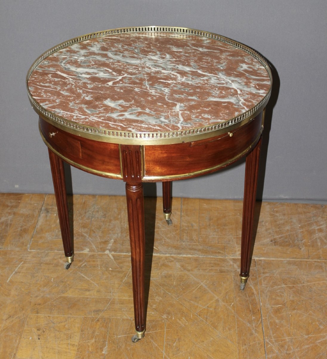 Table Bouillotte Louis XVI en Acajou XVIIIe-photo-8