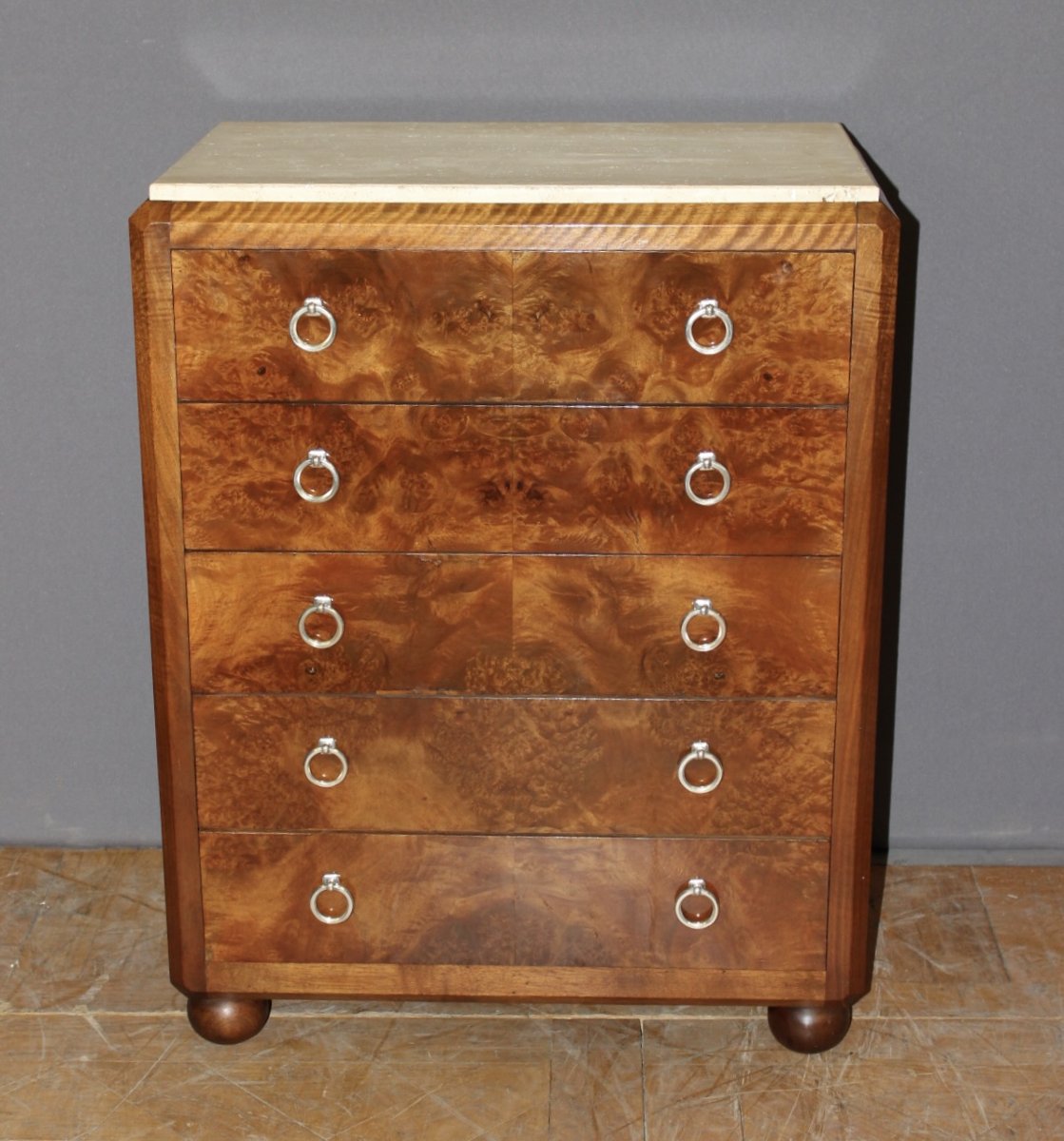Commode Art Déco en Noyer vers 1930-photo-5