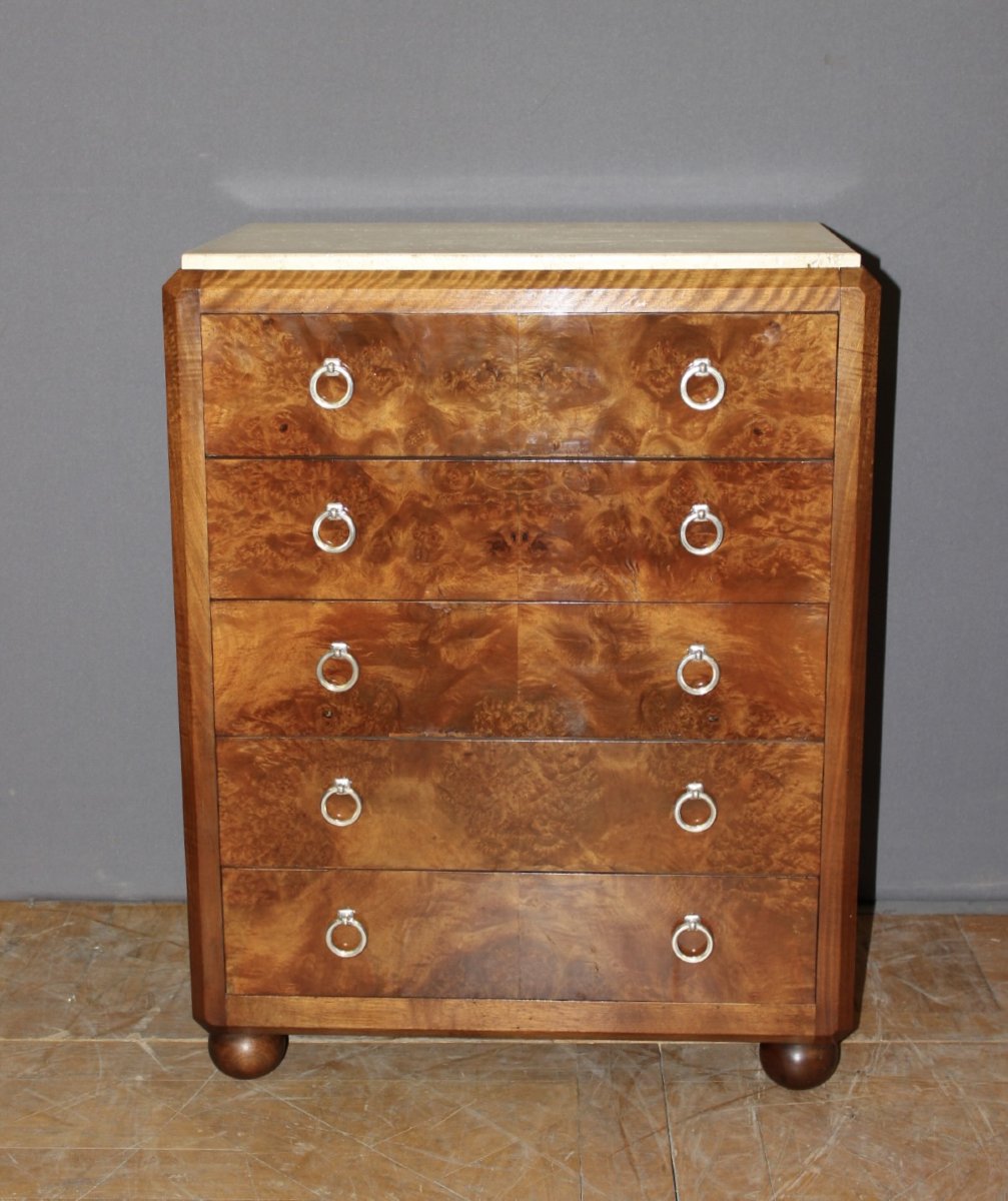 Commode Art Déco en Noyer vers 1930