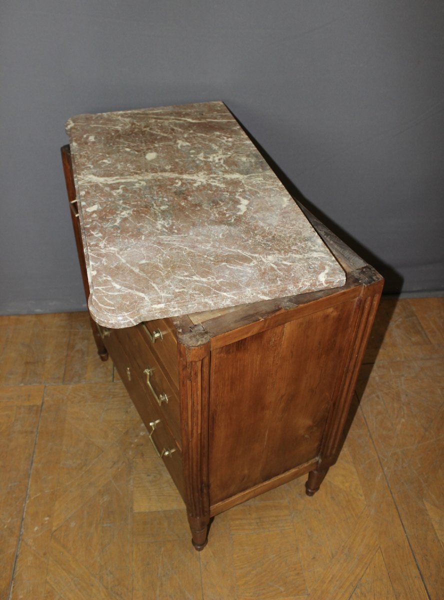 18th-century Louis XVI Cherrywood Chest Of Drawers-photo-7