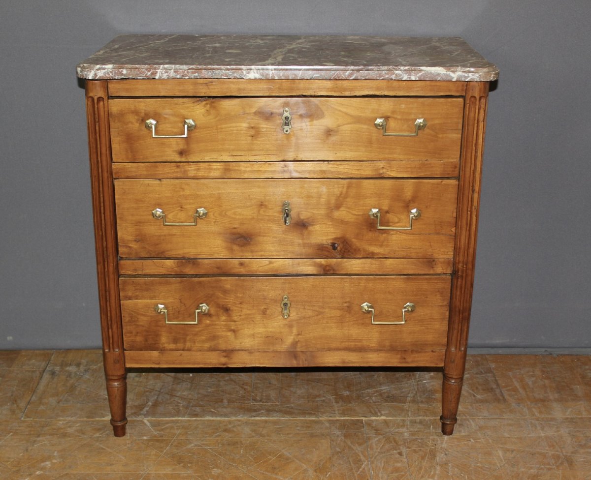 18th-century Louis XVI Cherrywood Chest Of Drawers