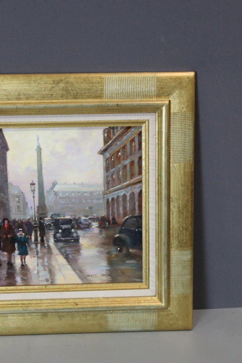 Oil On Canvas, "view Of Paris," By Denis Skachrov, 20th Century-photo-1