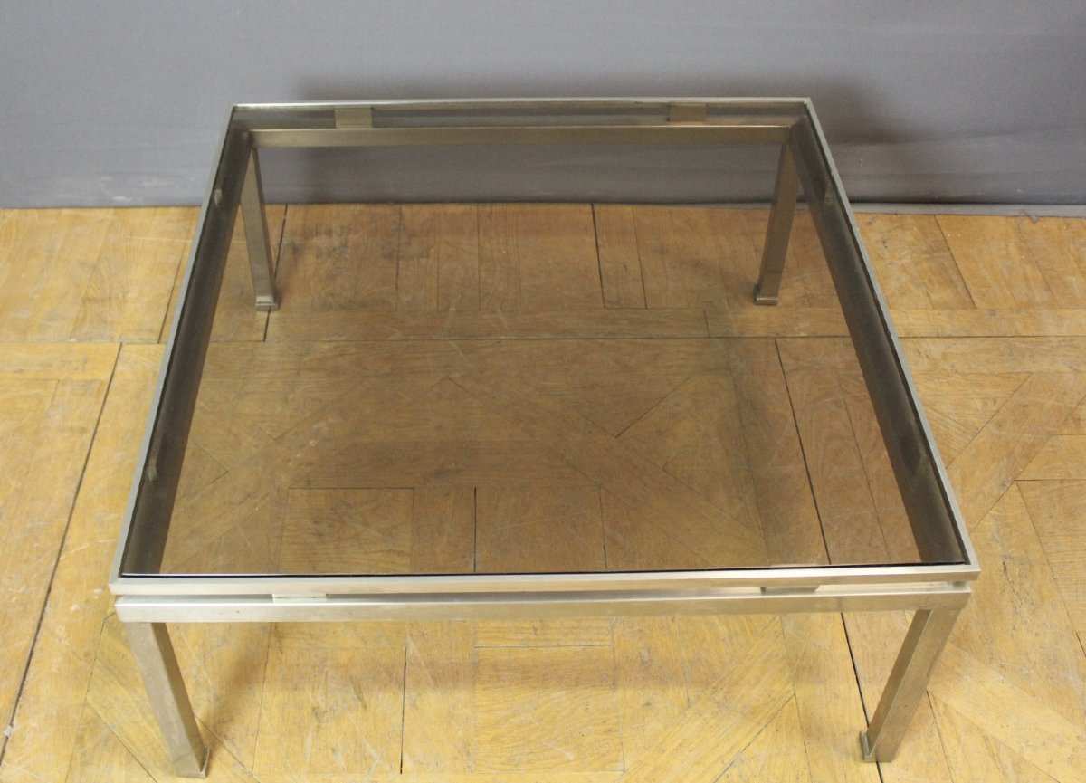 Square Coffee Table By Guy Lefèvre For Jansen, Circa 1970-photo-3