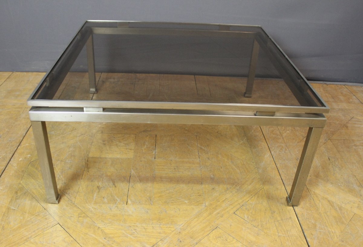 Square Coffee Table By Guy Lefèvre For Jansen, Circa 1970-photo-2