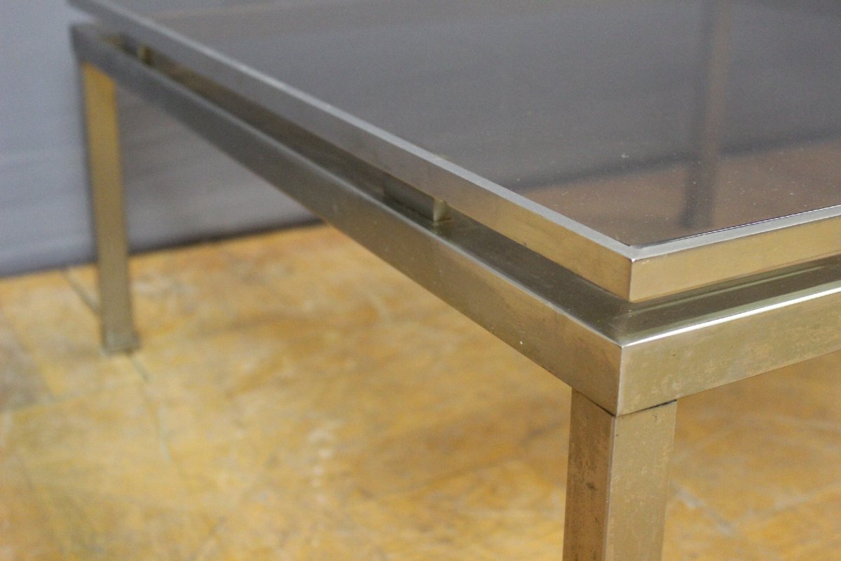 Square Coffee Table By Guy Lefèvre For Jansen, Circa 1970-photo-3
